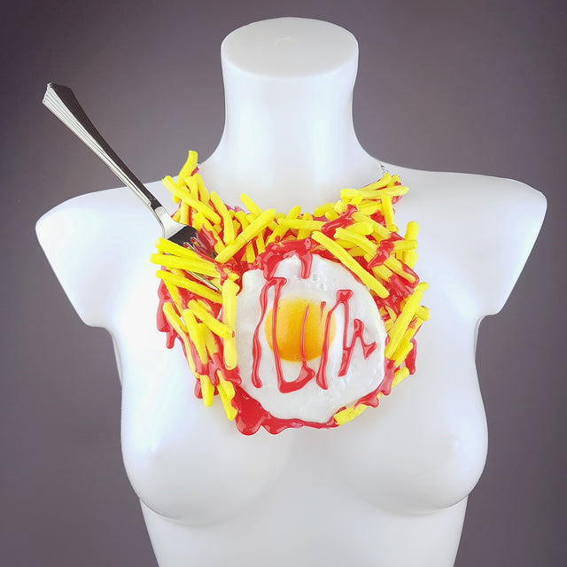"Munchies" Egg & Chips Neckpiece