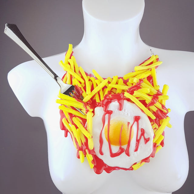 "Munchies" Egg & Chips Neckpiece
