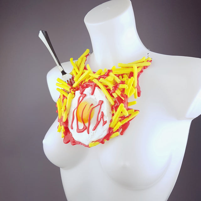 "Munchies" Egg & Chips Neckpiece