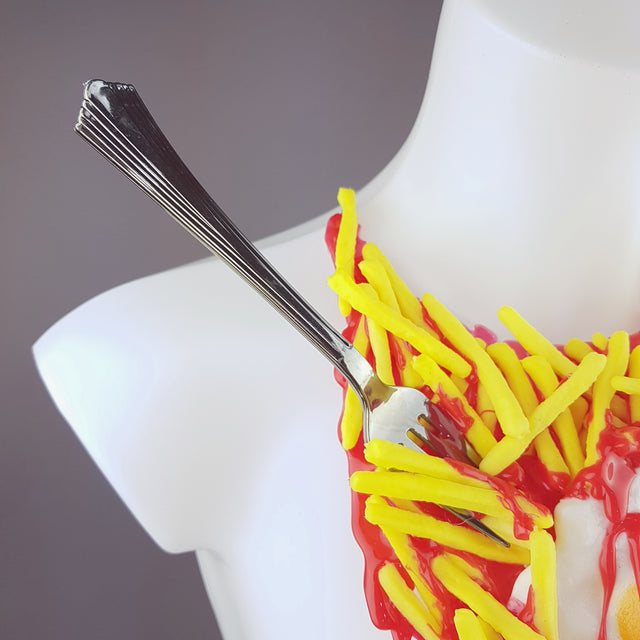 "Munchies" Egg & Chips Neckpiece