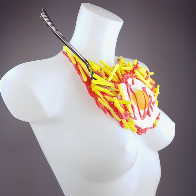 "Munchies" Egg & Chips Neckpiece