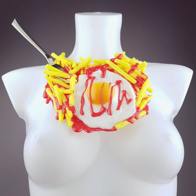 "Munchies" Egg & Chips Neckpiece