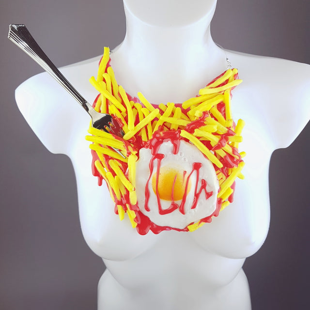 "Munchies" Egg & Chips Neckpiece