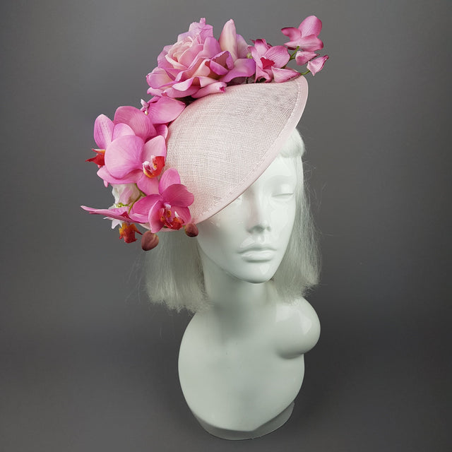 "Blossom" Pink Orchid Rose Royal Ascot Hat