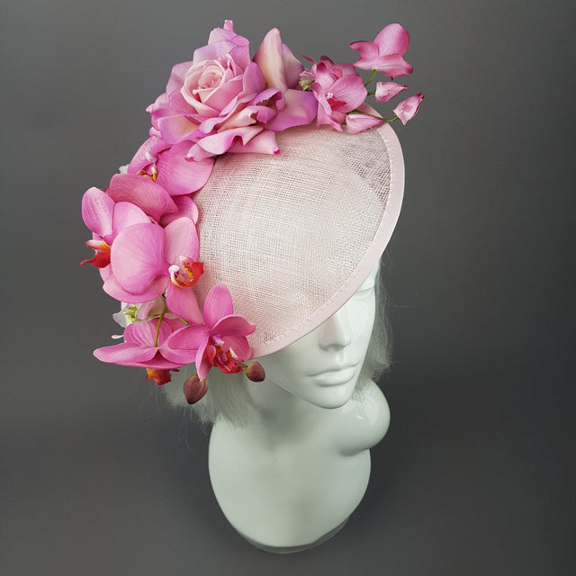 "Blossom" Pink Orchid Rose Royal Ascot Hat