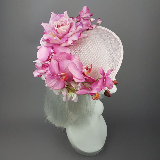 "Blossom" Pink Orchid Rose Royal Ascot Hat