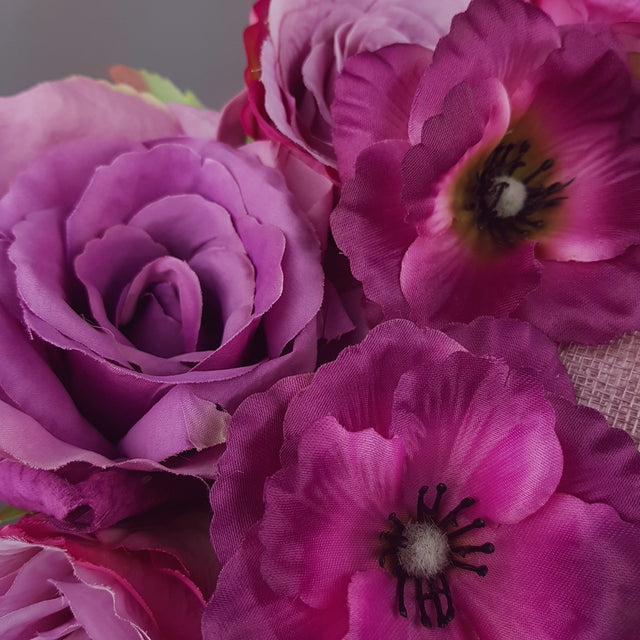 "Liliana" Purple Pink Royal Ascot Floral Hat