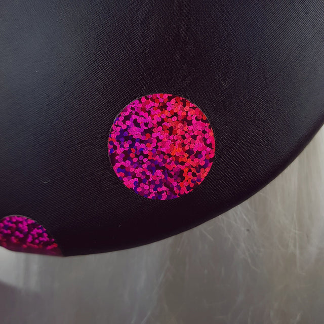 "Disco" Black and Fuchsia Pink Sequin Hat
