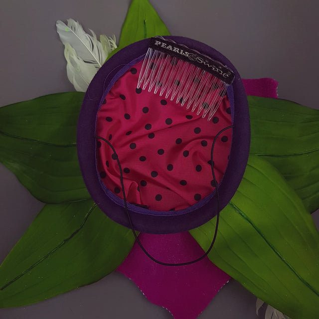 "In Flight" Huge Flower & Hummingbird Hat