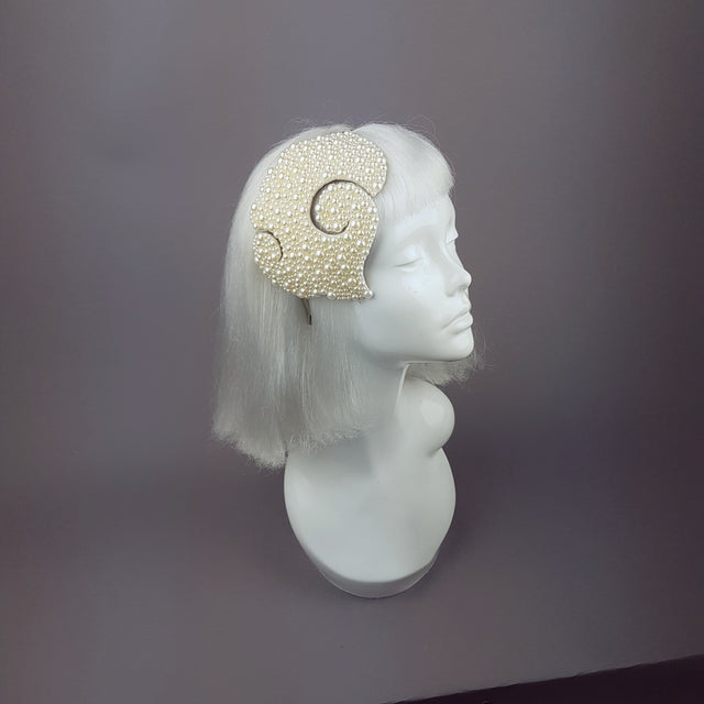 "Pearly Bubbles" Vintage Fascinator