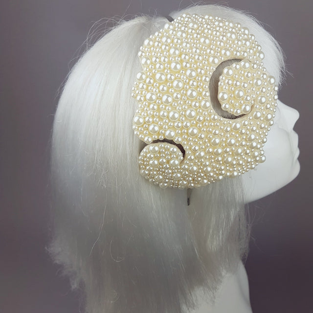 "Pearly Bubbles" Vintage Fascinator