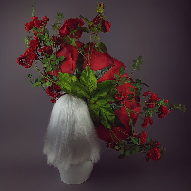 "Wild Roses" Giant Red Rose Hat