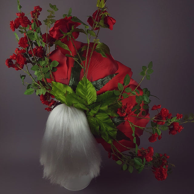 "Wild Roses" Giant Red Rose Hat