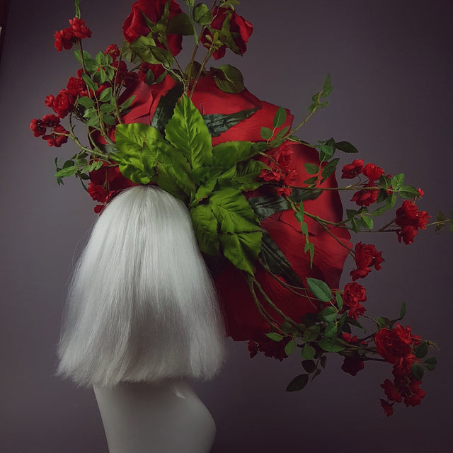 "Wild Roses" Giant Red Rose Hat