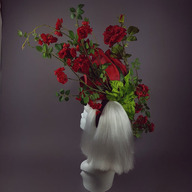 "Wild Roses" Giant Red Rose Hat