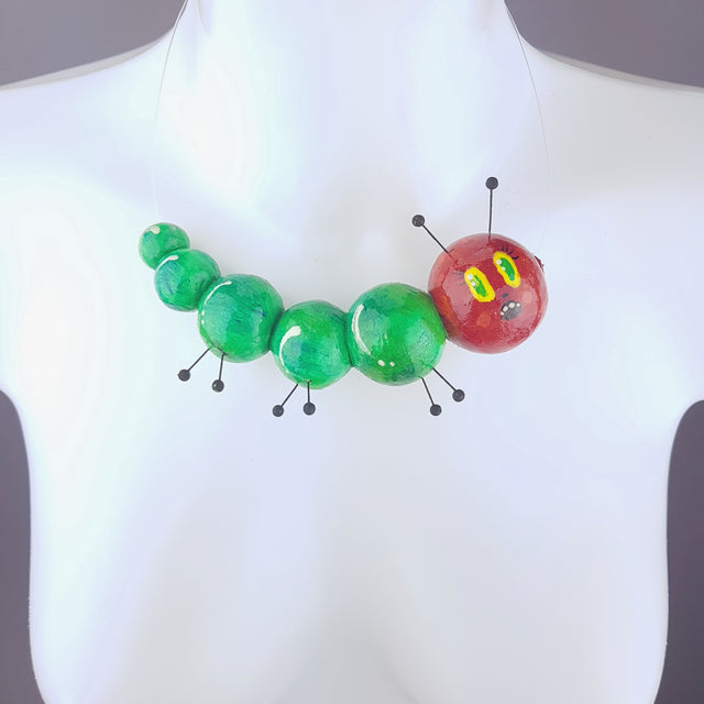 "The Hungry Caterpillar" Quirky Art Necklace