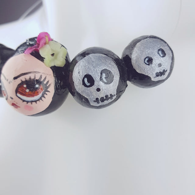 "Frida" Skulls DollFace Necklace