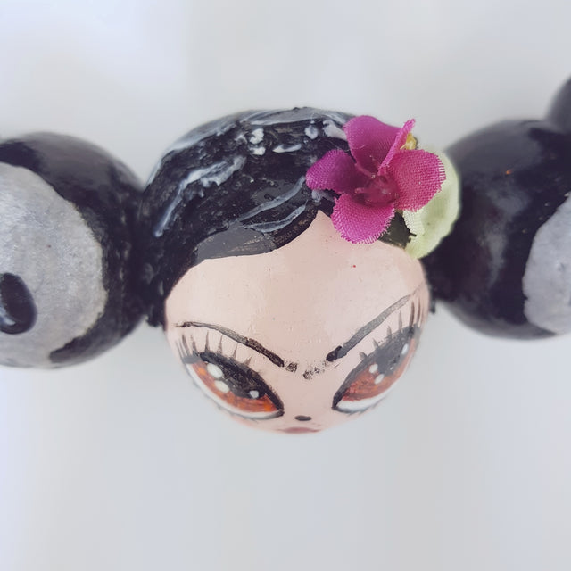 "Frida" Skulls DollFace Necklace