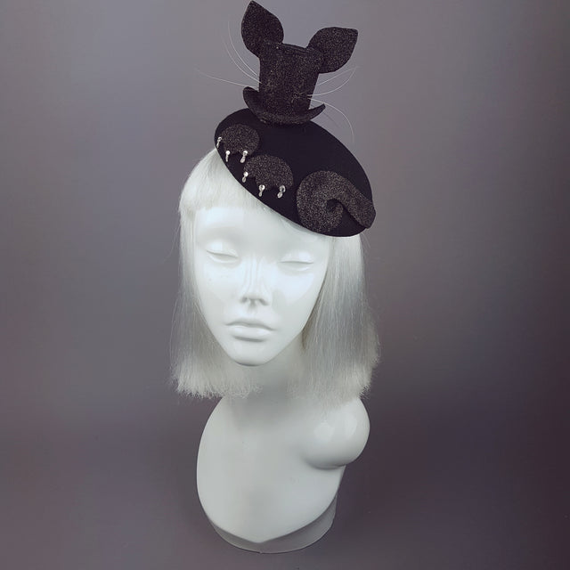 Black Glitter Cat Top Hat "Topcat"