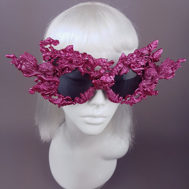 "Rococo" Pink Filigree Ornate Sunglasses