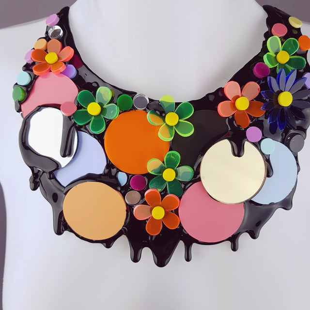 "This Ain't The Summer of Love" Colourful Perspex Neckpiece