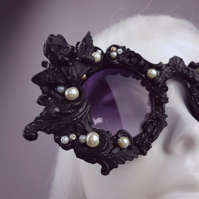 "Coven" Black Filigree Ornate Sunglasses
