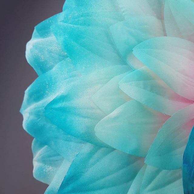 "Aine" Giant Blue Flower & Kingfisher Hat