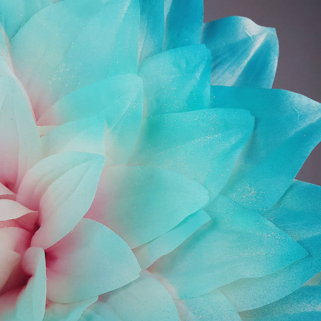 "Aine" Giant Blue Flower & Kingfisher Hat