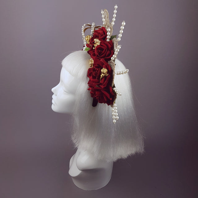 "Madonna" Virgin Mary Rose Pearl Crown Halo