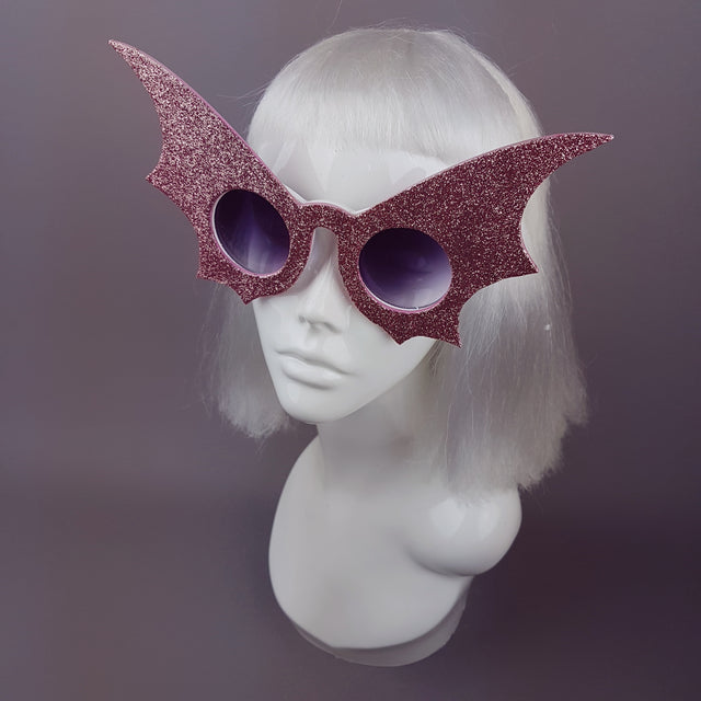"Mademoiselle Pipistrelli" Pink Bat Wing Sunglasses