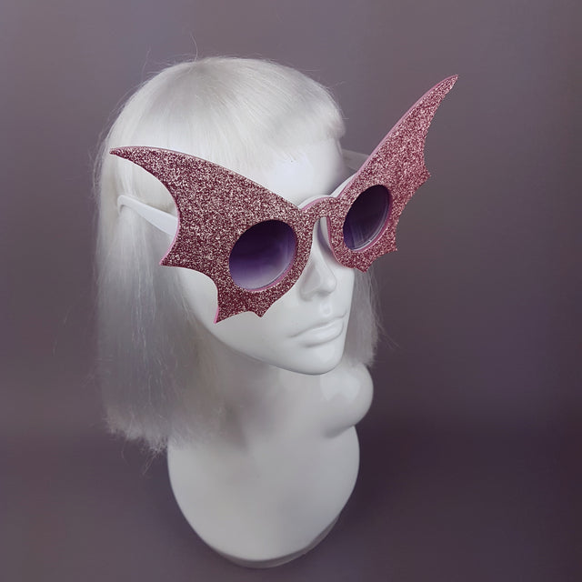 "Mademoiselle Pipistrelli" Pink Bat Wing Sunglasses