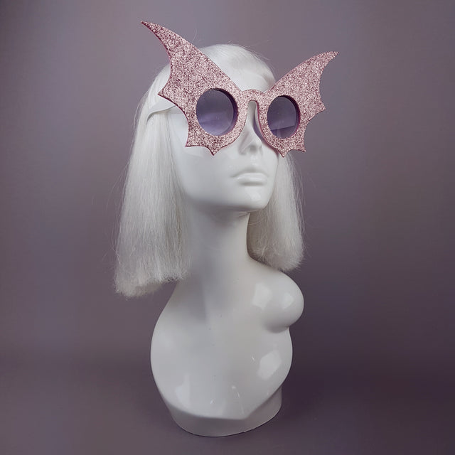 "Mademoiselle Pipistrelli" Pink Bat Wing Sunglasses