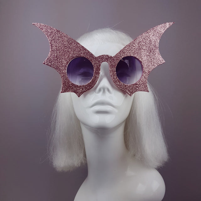 "Mademoiselle Pipistrelli" Pink Bat Wing Sunglasses