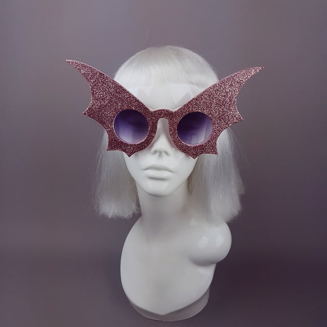 "Mademoiselle Pipistrelli" Pink Bat Wing Sunglasses