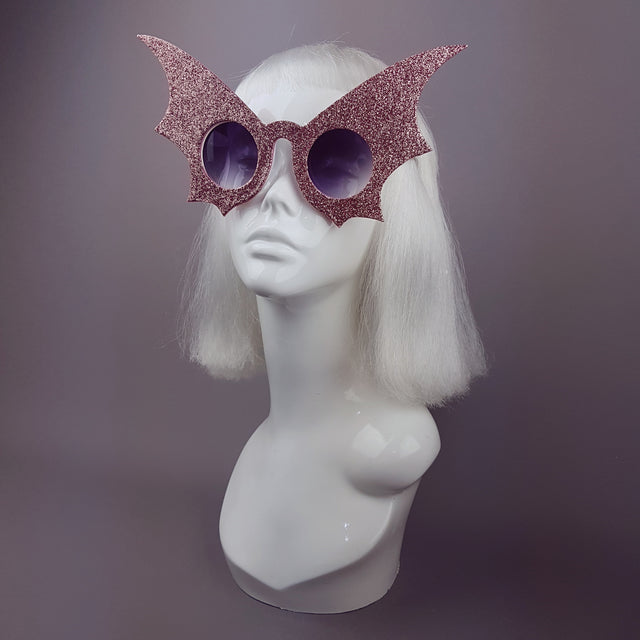 "Mademoiselle Pipistrelli" Pink Bat Wing Sunglasses