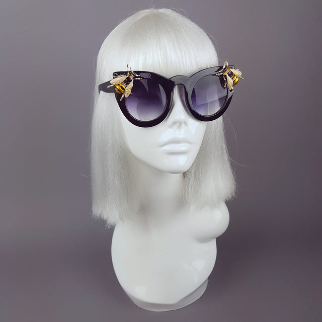 "Buzz" Black Yellow Bee Sunglasses