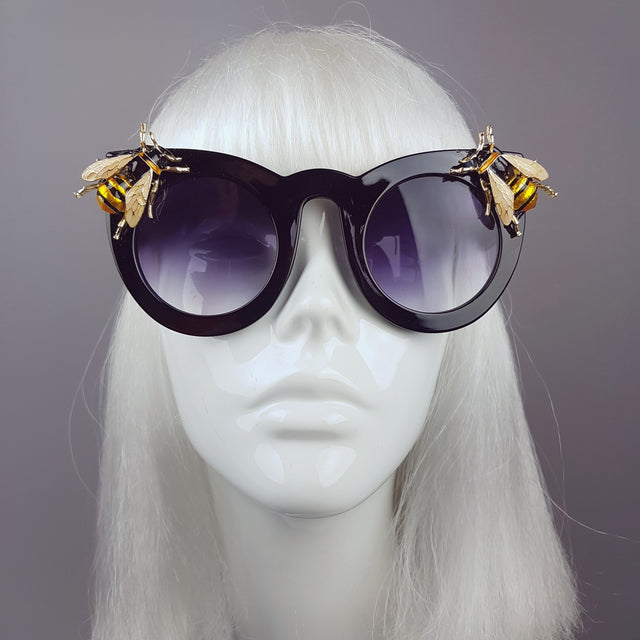 "Buzz" Black Yellow Bee Sunglasses