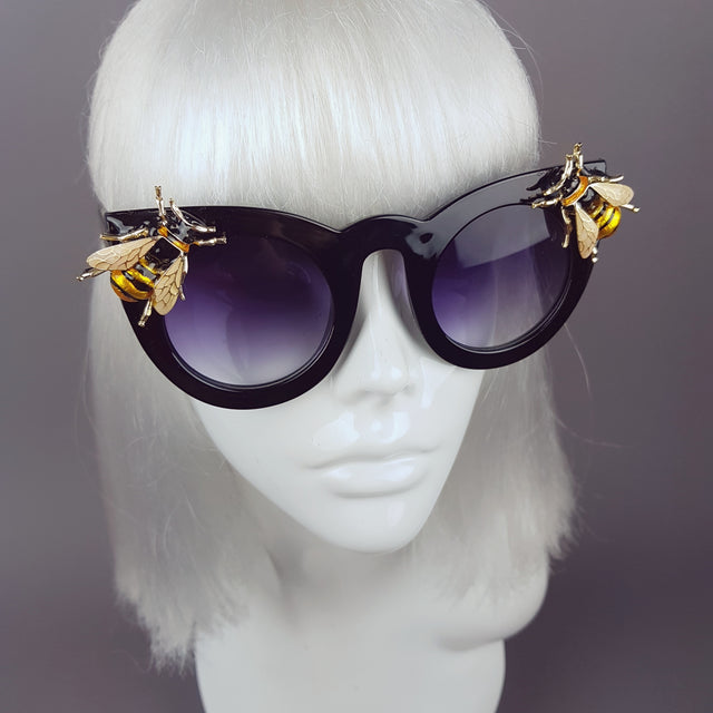"Buzz" Black Yellow Bee Sunglasses