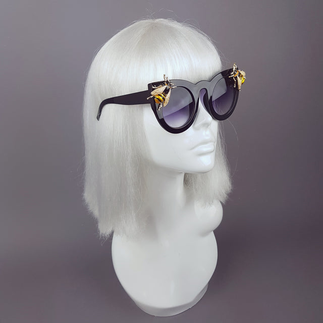 "Buzz" Black Yellow Bee Sunglasses