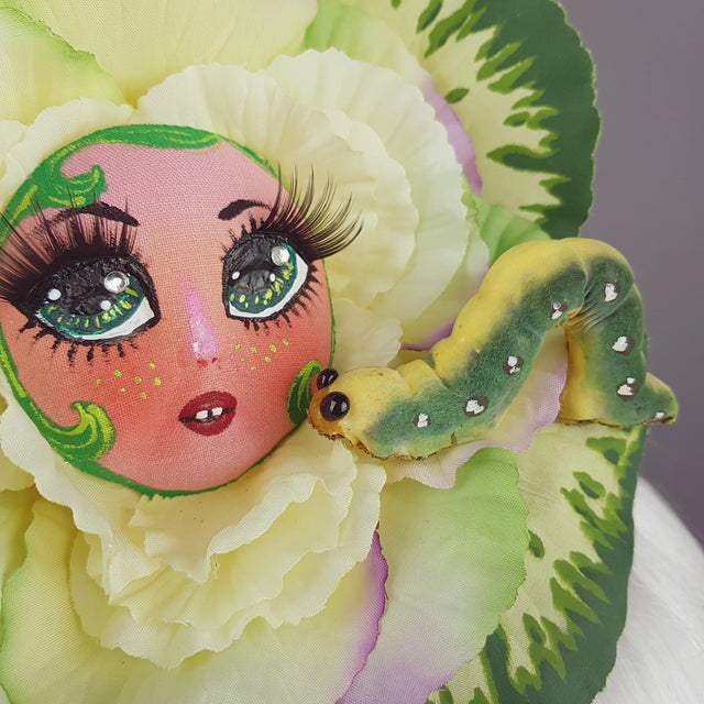 "Petit Chou" Surreal Cabbages Doll Face Hat
