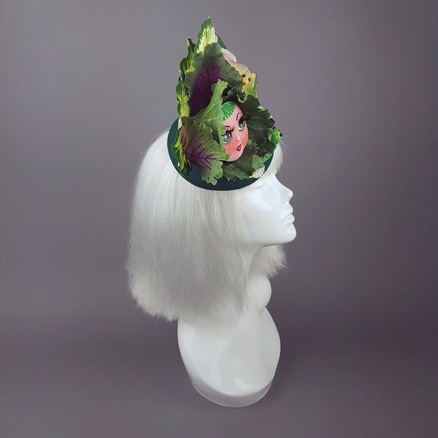 "Petit Chou" Surreal Cabbages Doll Face Hat