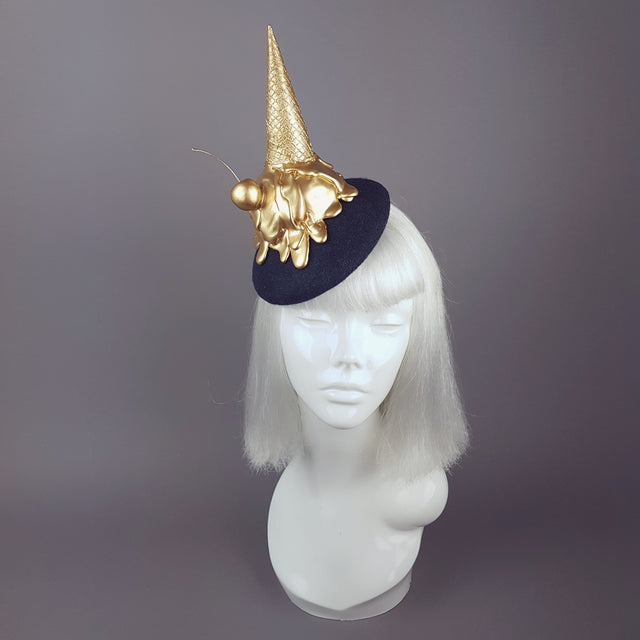 "Gelato" Surreal Gold Dropped Ice Cream Hat