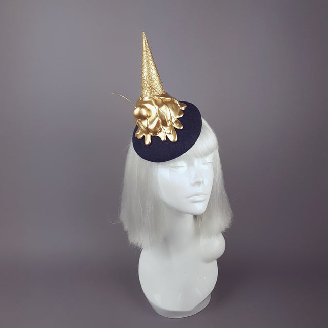 "Gelato" Surreal Gold Dropped Ice Cream Hat