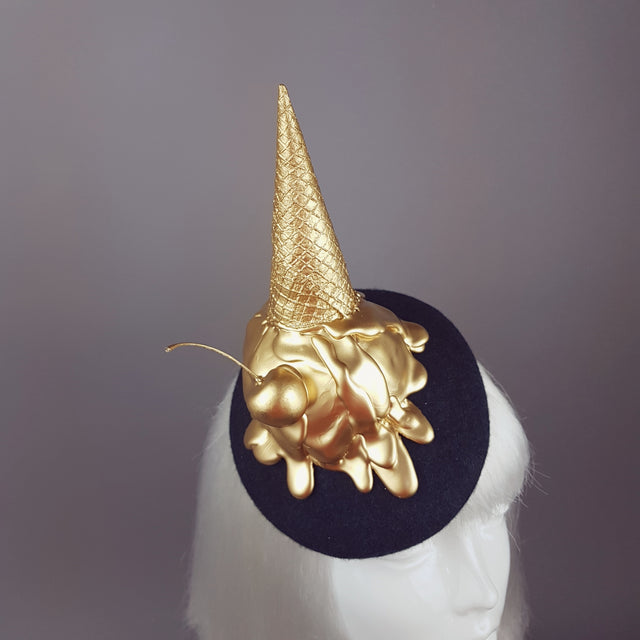 "Gelato" Surreal Gold Dropped Ice Cream Hat