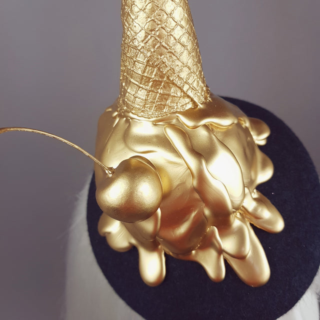 "Gelato" Surreal Gold Dropped Ice Cream Hat
