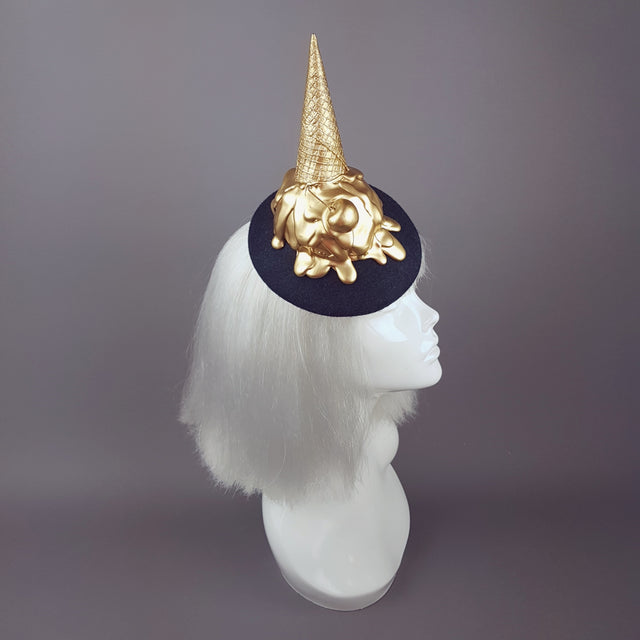 "Gelato" Surreal Gold Dropped Ice Cream Hat