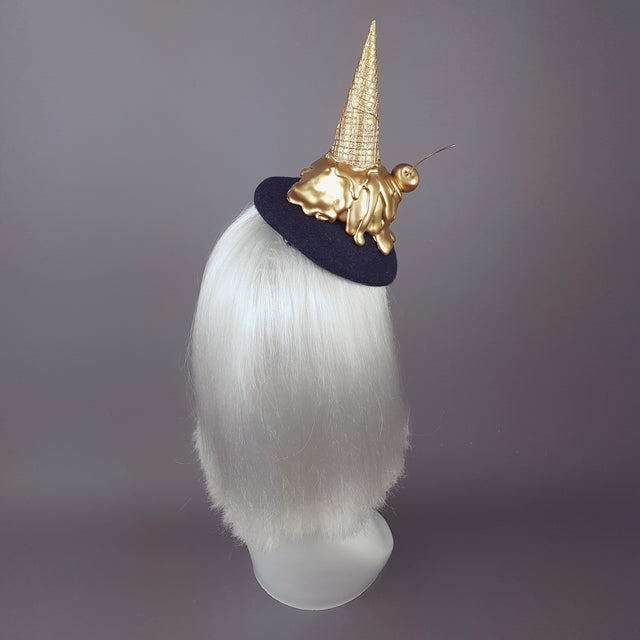 "Gelato" Surreal Gold Dropped Ice Cream Hat