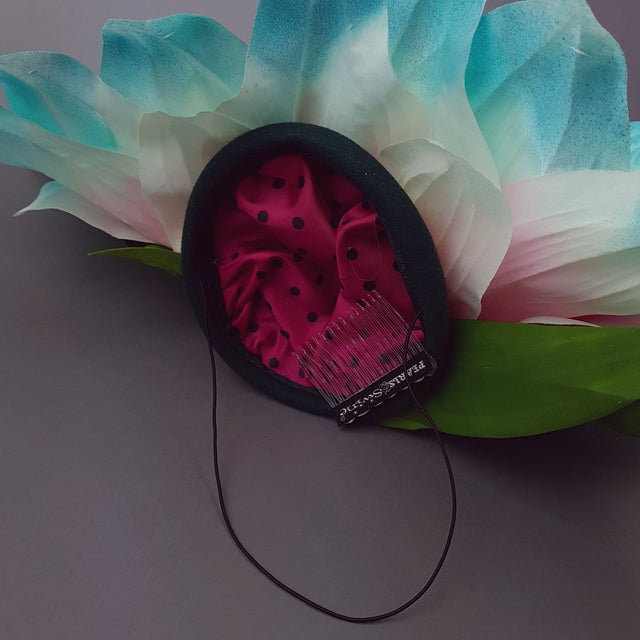 "Aine" Giant Blue Flower & Kingfisher Hat