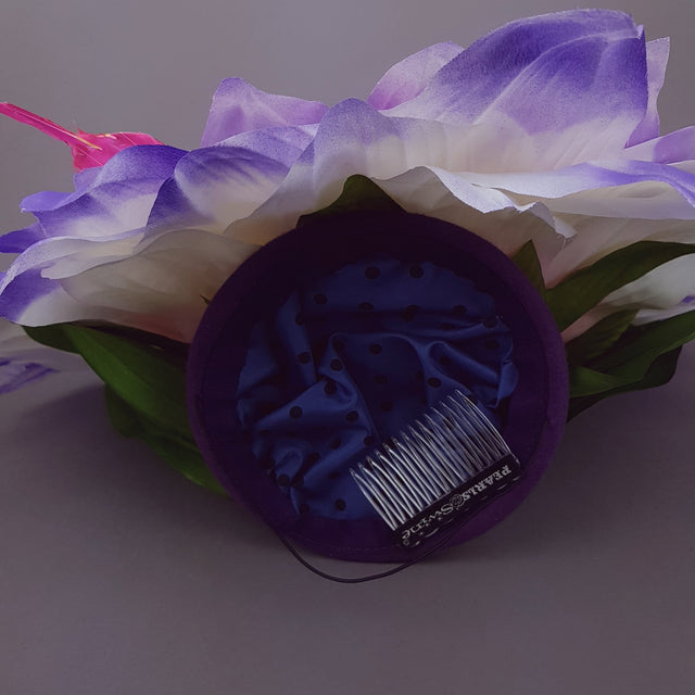 "Celeste" Giant Pink Flower & Butterflies Hat