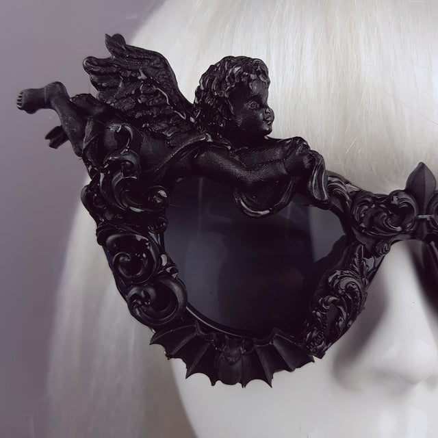 "Kalma" Black Filigree Ornate Sunglasses
